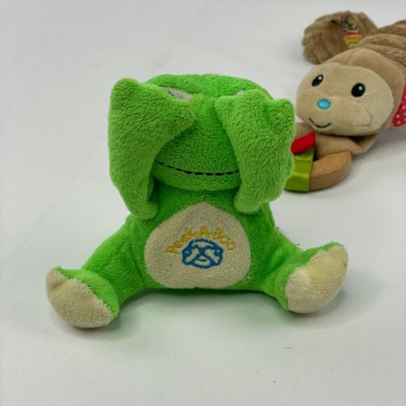 Baby Toy Plush Animal Rattle & Teether Sensory Activity Bundle Monkey Frogs - Picture 3 of 8